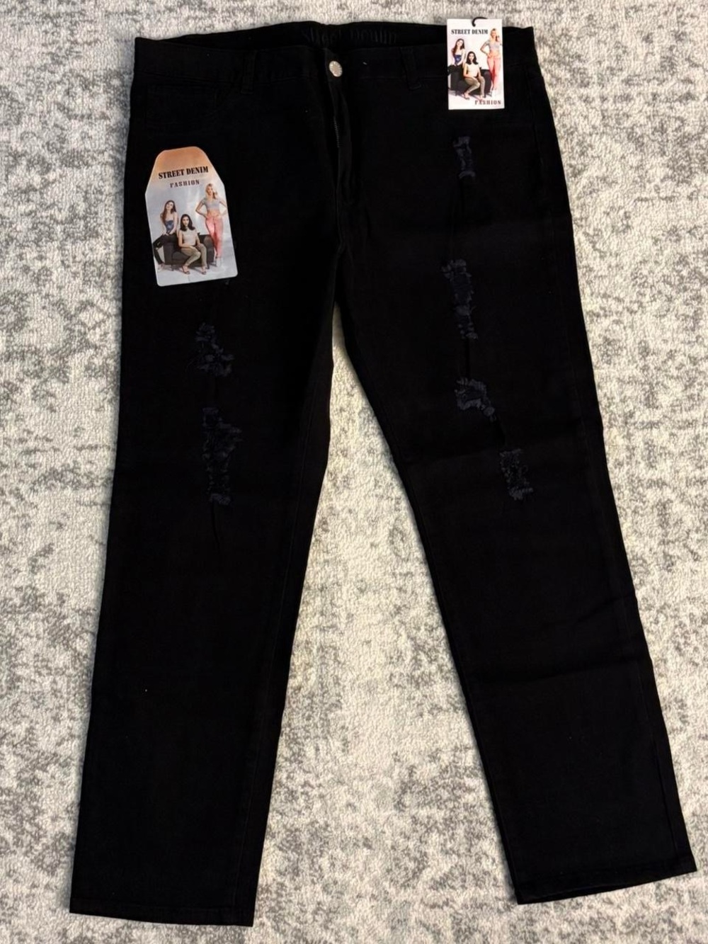 Women’s Street Denim Black Jeans Size 21/22 Brand New With Tags